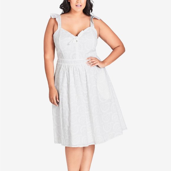 City Chic Dresses & Skirts - City Chic Trendy Plus Size Cotton Lace Dress